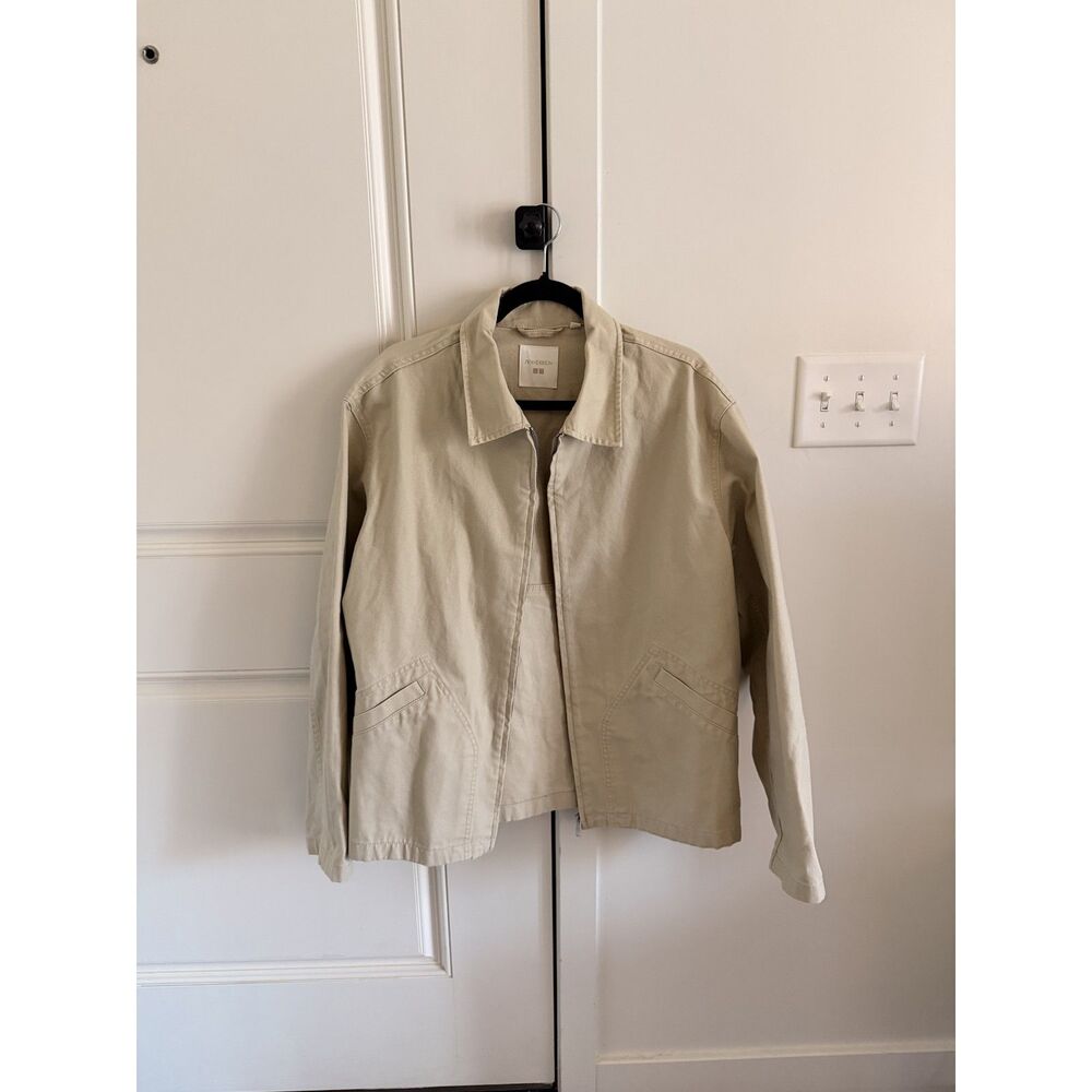 Uniqlo x JW Anderson Zip Up Blouson Jacket Size L Beige